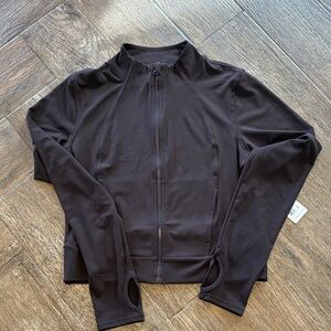 NWT Yogalicious Brown Women's Zip-Front Jacket